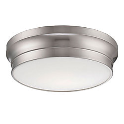 undefined Jane Collection, 1-Light LED Satin Nickel Flushmount