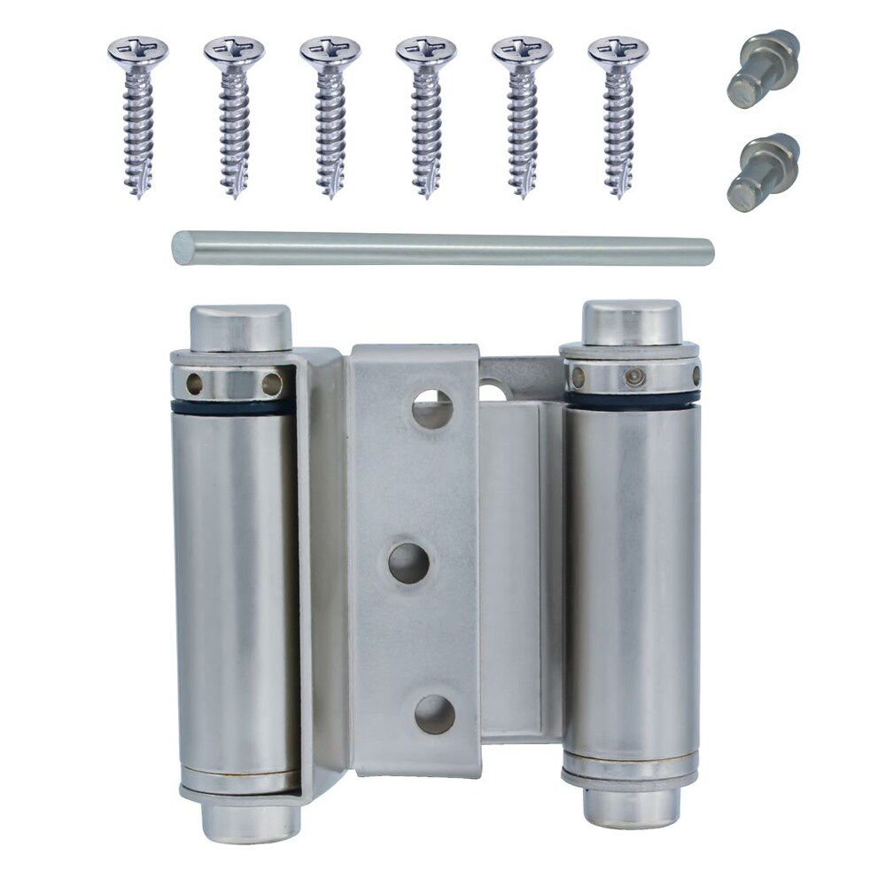 Everbilt 3 inch Double Acting Spring Hinge Satin Nickel The Home