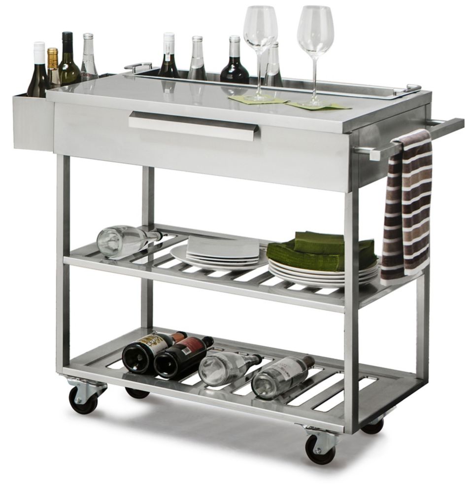 steel kitchen cart