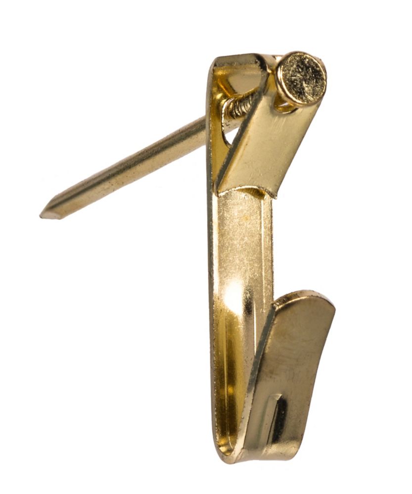 OOK 50Lb Max Brass Plated Conventional Picture Hooks 3pcs The Home