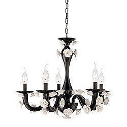 Martina Collection, 5-Light Black Chandelier