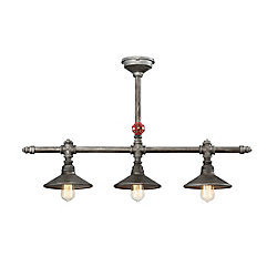 undefined Zinco Collection, 3-Light Aged Silver Chandelier