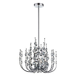 undefined Vice Collection, 9-Light Chrome and Clear Chandelier