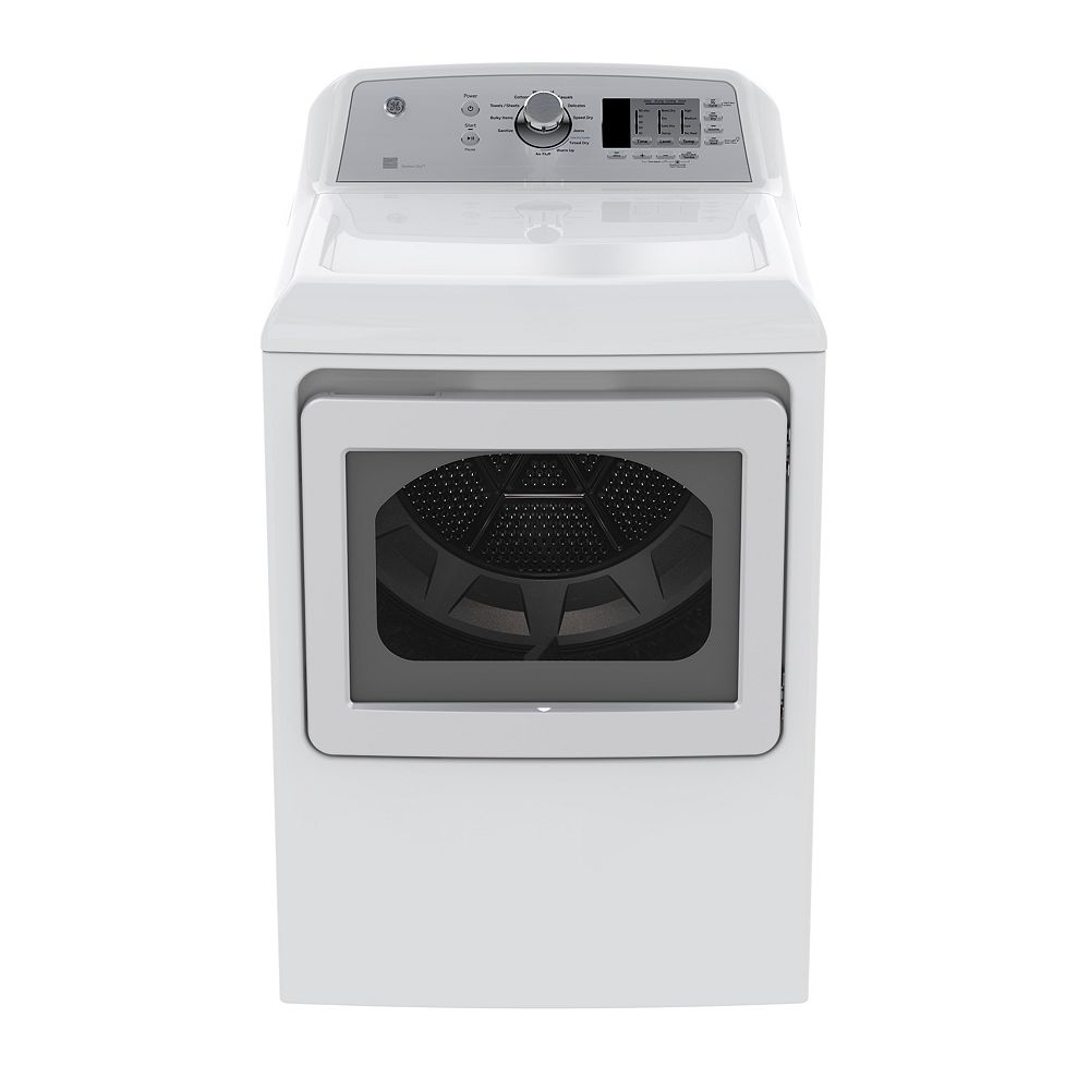 GE 7.4 CF TL Matching Gas Dryer in White The Home Depot Canada