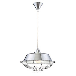 Collection London, luminaire suspendu chrome à 1 ampoule