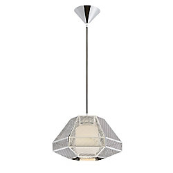 undefined Collection Recinto, grand luminaire suspendu chrome à 1 ampoule