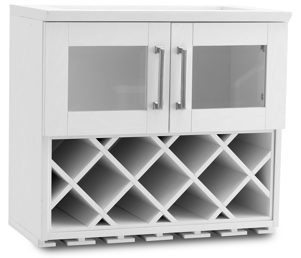 Newage Products Inc Home Bar White Wall Wine Rack Cabinet Home Bar White Wall Wine Rack Cabinet