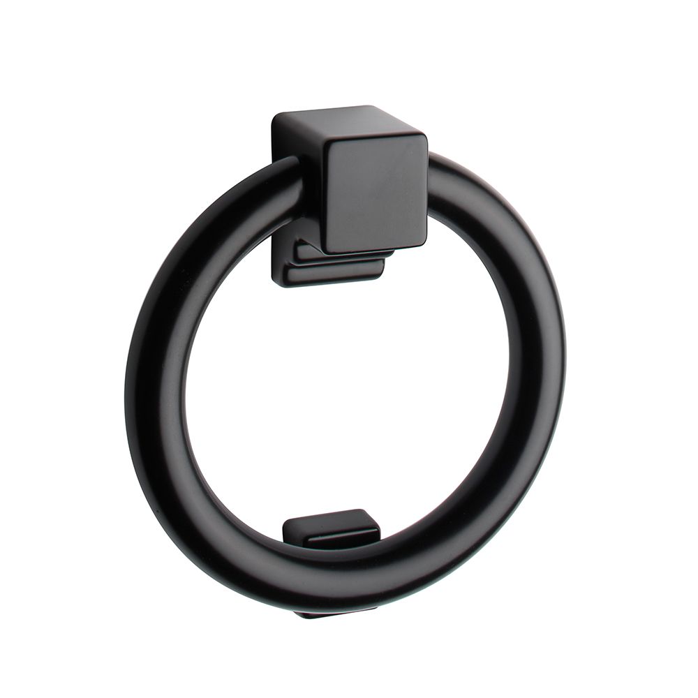 Taymor Solid Matte Black Ring Door Knocker The Home Depot Canada