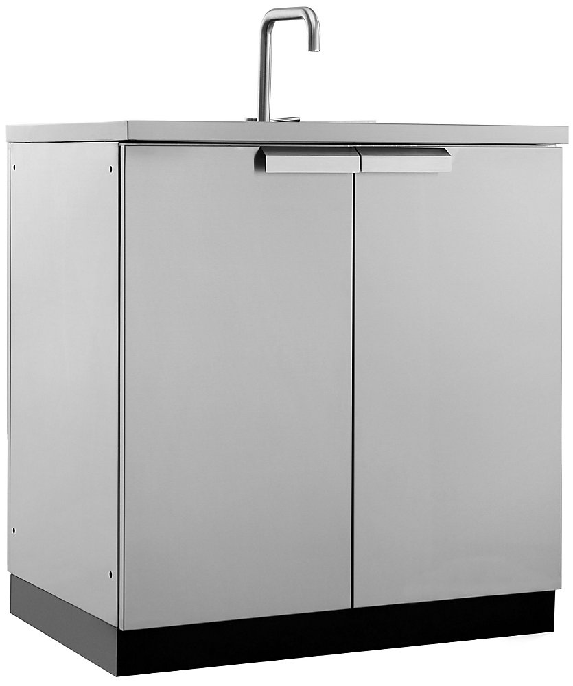 Classic Stainless Steel Outdoor Kitchen Sink Cabinet