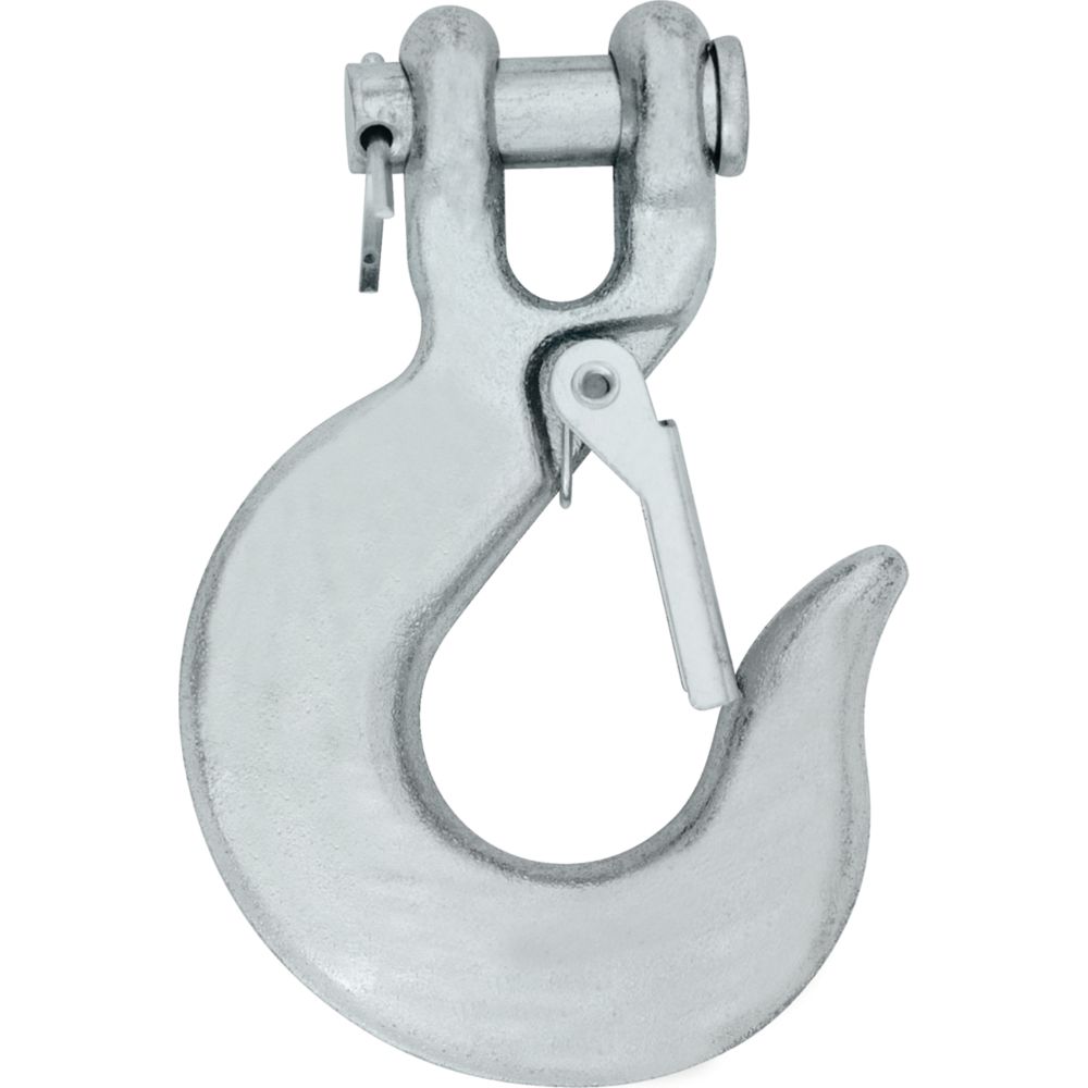 Everbilt 1/4 inch ZincPlated Grade 43 Clevis Slip Hook with Safety Latch The Home Depot Canada