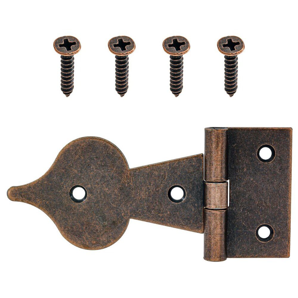 Everbilt 3.5 inch Deco Hobby Strap Hinge Rustic The Home Depot Canada