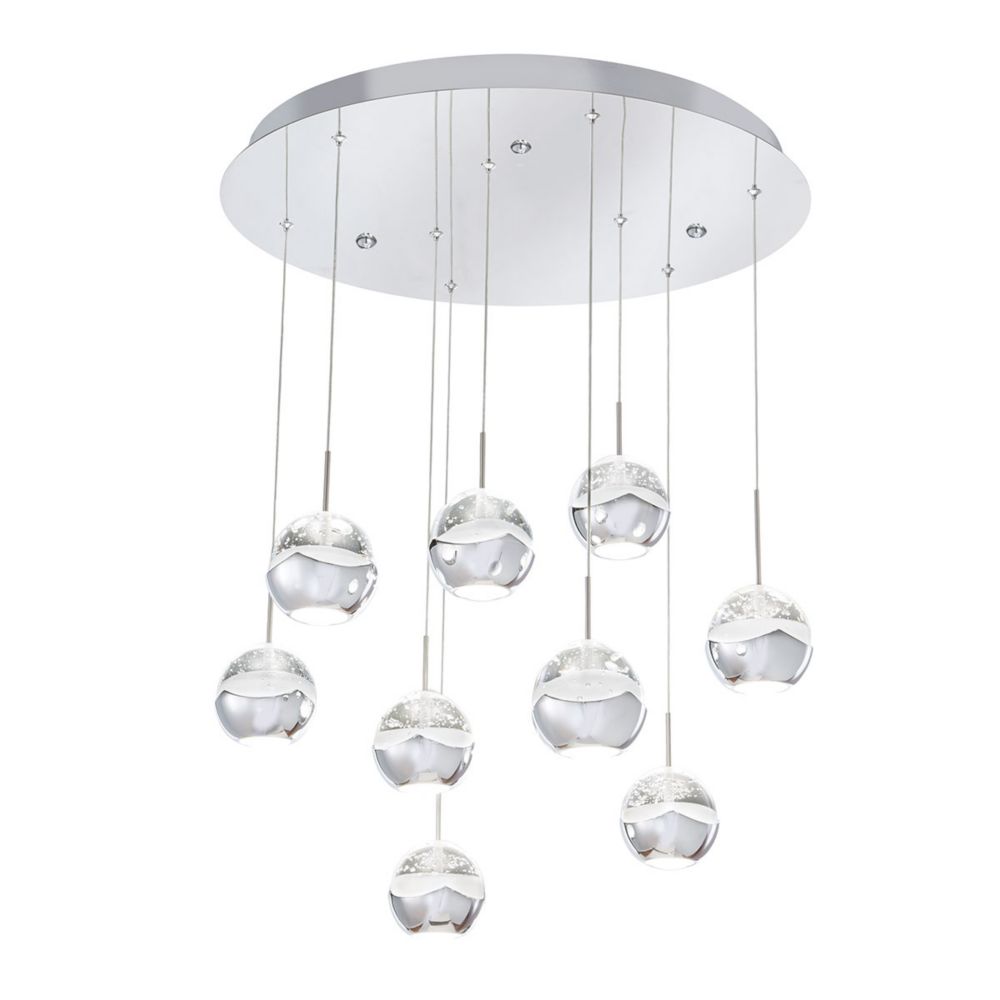 Home Decorators Collection 9 Light Chrome Led Pendant The Home Decorators Collection 9 Light Chrome Led Pendant