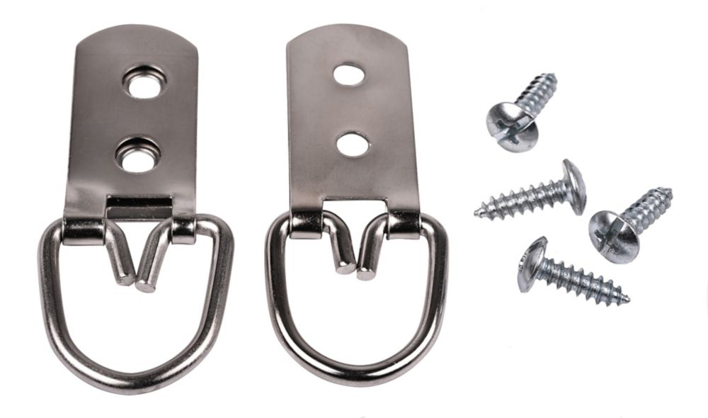 Ook Large 2 Hole D Ring Hangers 2pcs