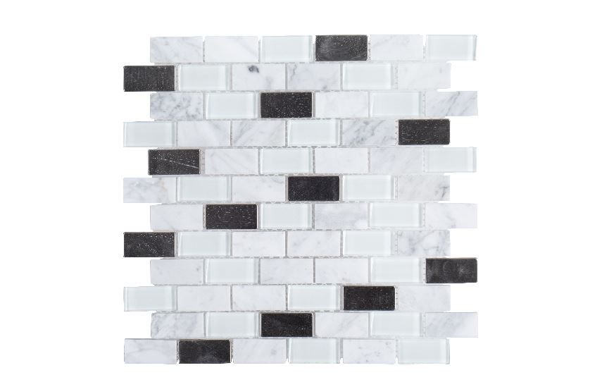 Jeffrey Court 11 6 Inch X 6mm Mosaic Tile In Techno Jeffrey Court 11 6 Inch X 6mm Mosaic Tile In Techno White Gl Metal The Home Depot Canada