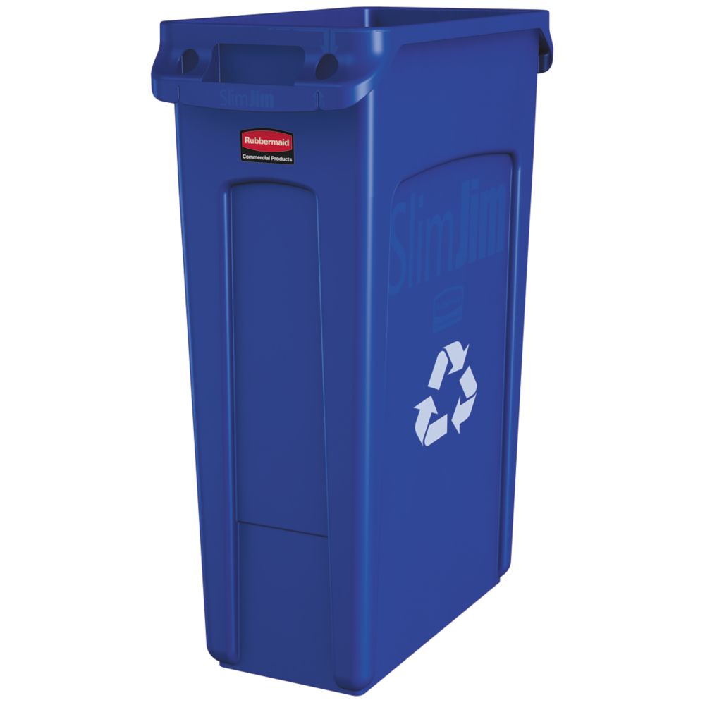 Rubbermaid Commercial Products Vented Slim Jim Recycling Container