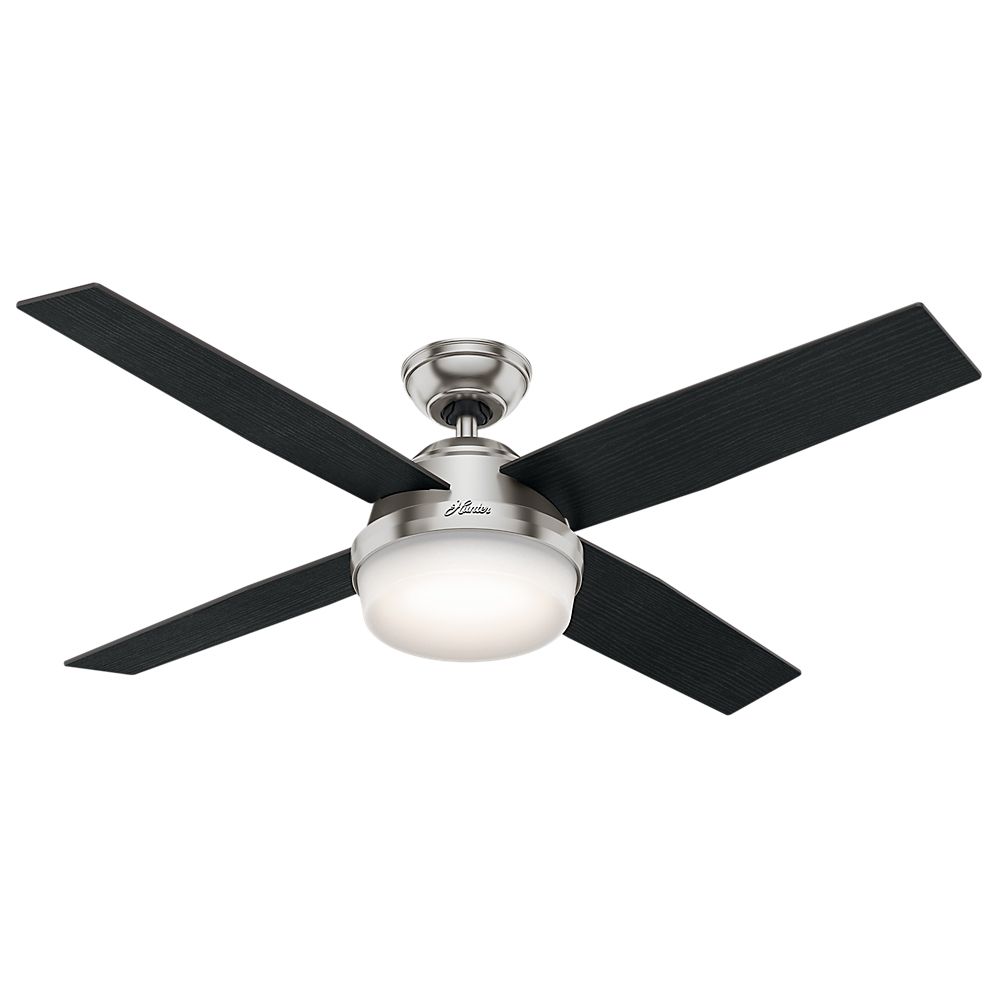 Hunter Summerlin 48 Inch Le Bronze Ceiling Fan With Light Kit Hunter Dempsey 52 Inch Brushed Nickle Ceiling