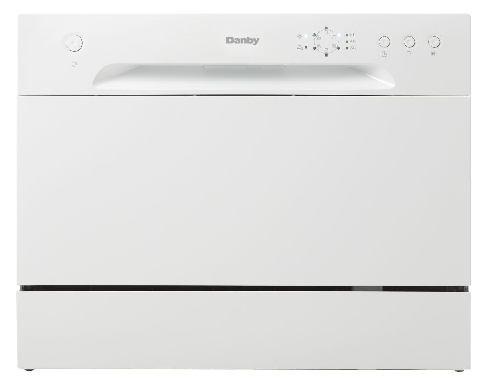 Danby Delay Start Countertop Dishwasher 6 Place Setting, White