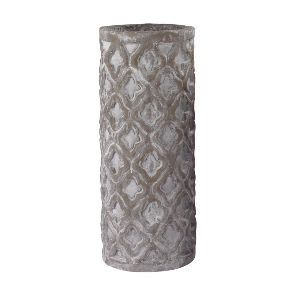 Titan Lighting Tall Antique Gray Vase With Organic Pattern | The Home Depot Canada