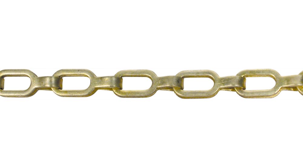 Everbilt 1/0 x 15 ft. Solid Brass Safety Plumber's Chain Packaged