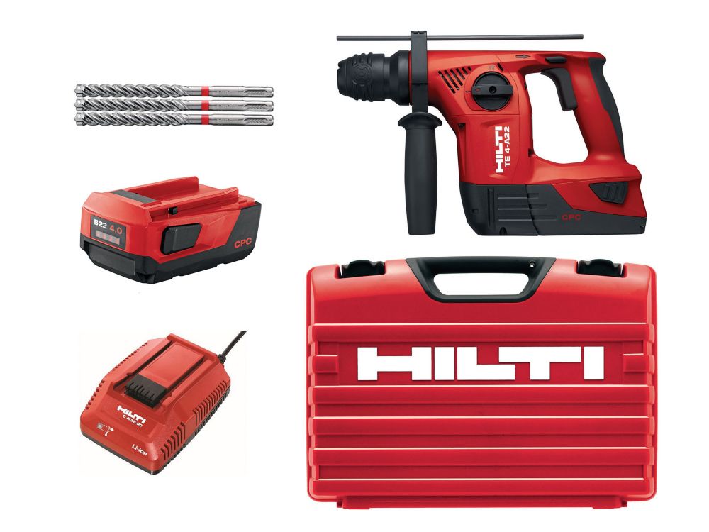 Hilti TE 4-A 18-Volt Lithium-Ion SDS Plus Cordless Rotary Hammer Drill ...