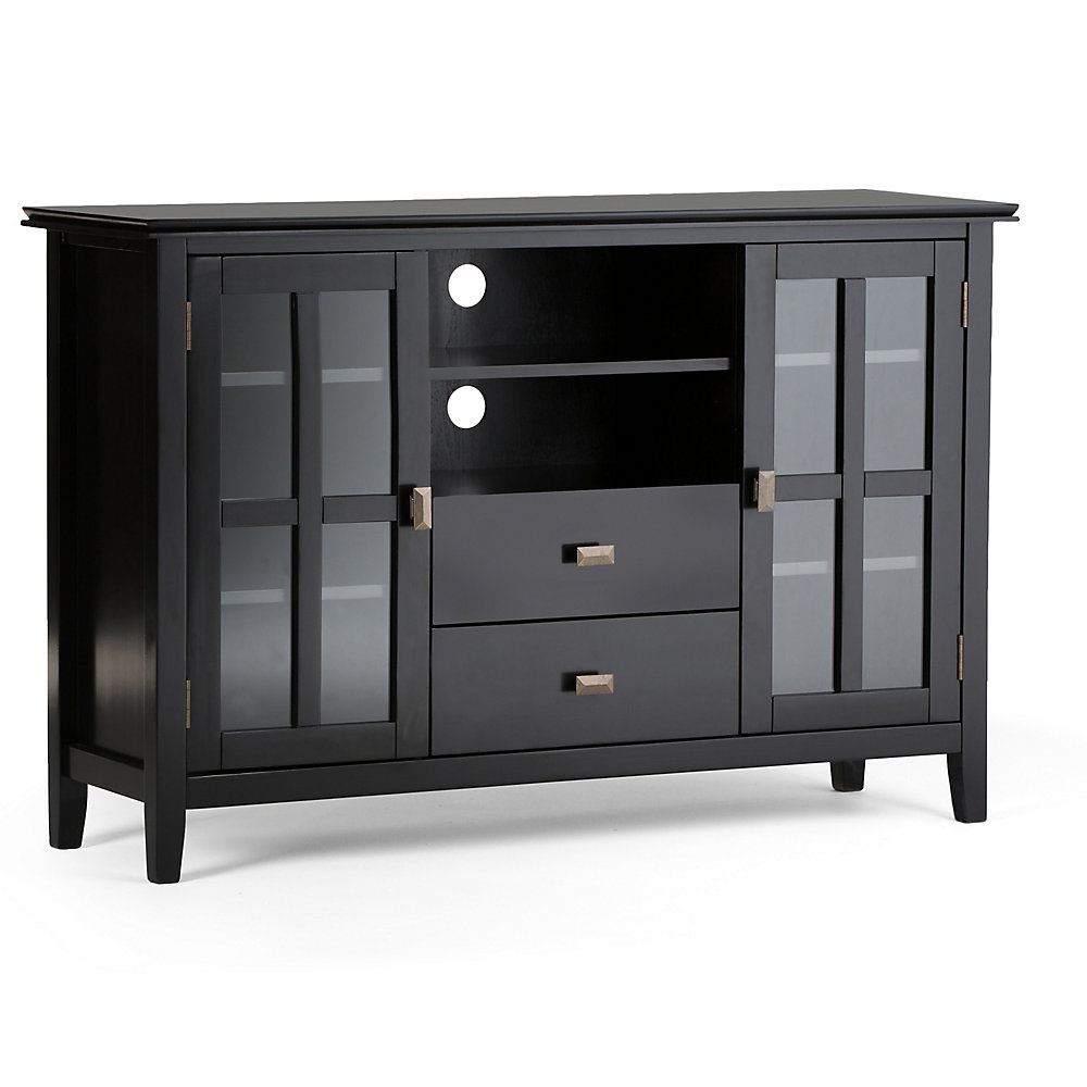 Simpli Home Artisan Tall Tv Media Stand In Black The Simpli Home Artisan Tall Tv Media Stand In Black