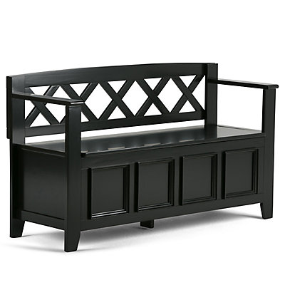 Simpli Home Amherst Entryway Storage Bench The Home Depot Canada