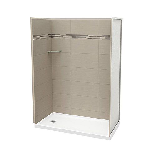 MAAX Utile 60inch x 30inch x 60inch Stone Sahara Tub Shower Wall Kit (3 Panels kit) The