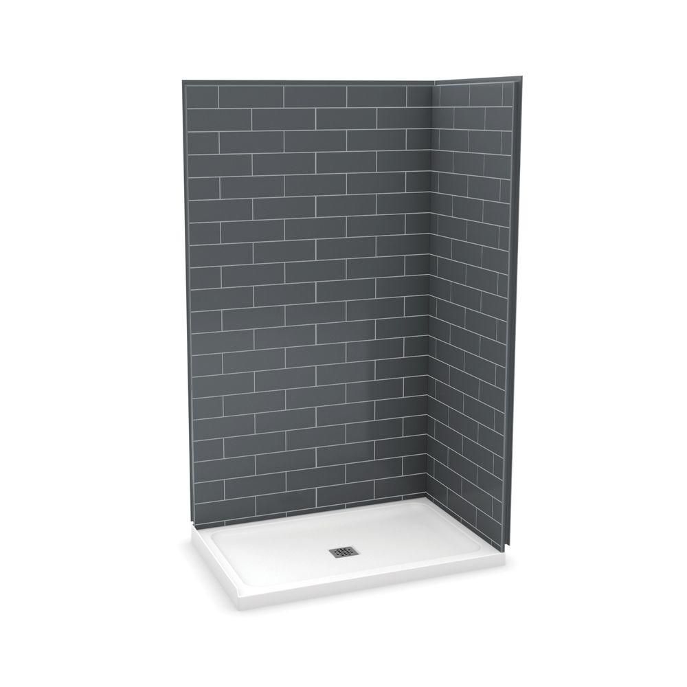 MAAX Yarrow NeoAngle Polystyrene Frameless Shower Kit The Home Depot
