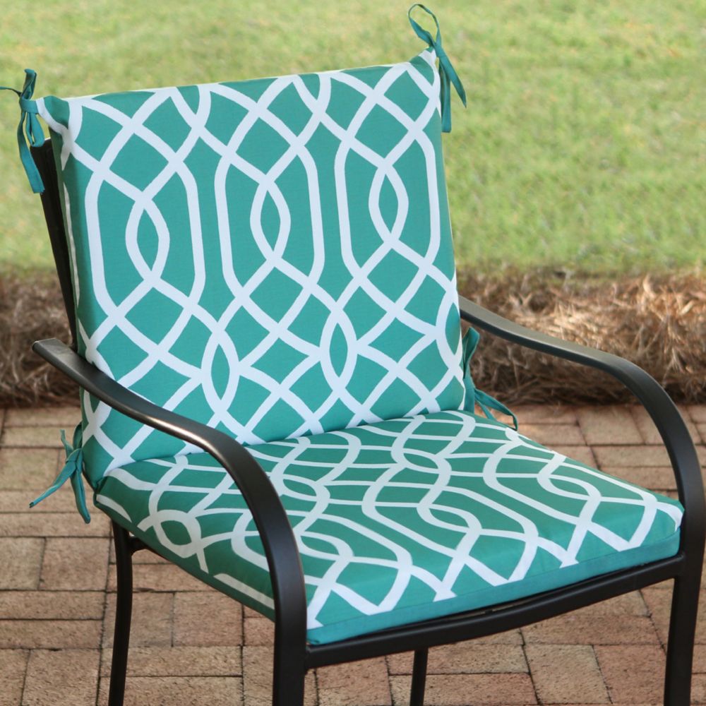 Hampton Bay Mid-back Patio Cushion In Coleman Geo 