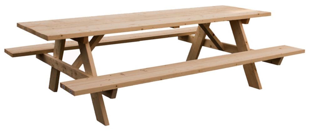 Adwood Manufacturing Ltd Jumbo 8 Feet Picnic Table The Home Depot Adwood Manufacturing Ltd Jumbo 8 Feet Picnic Table