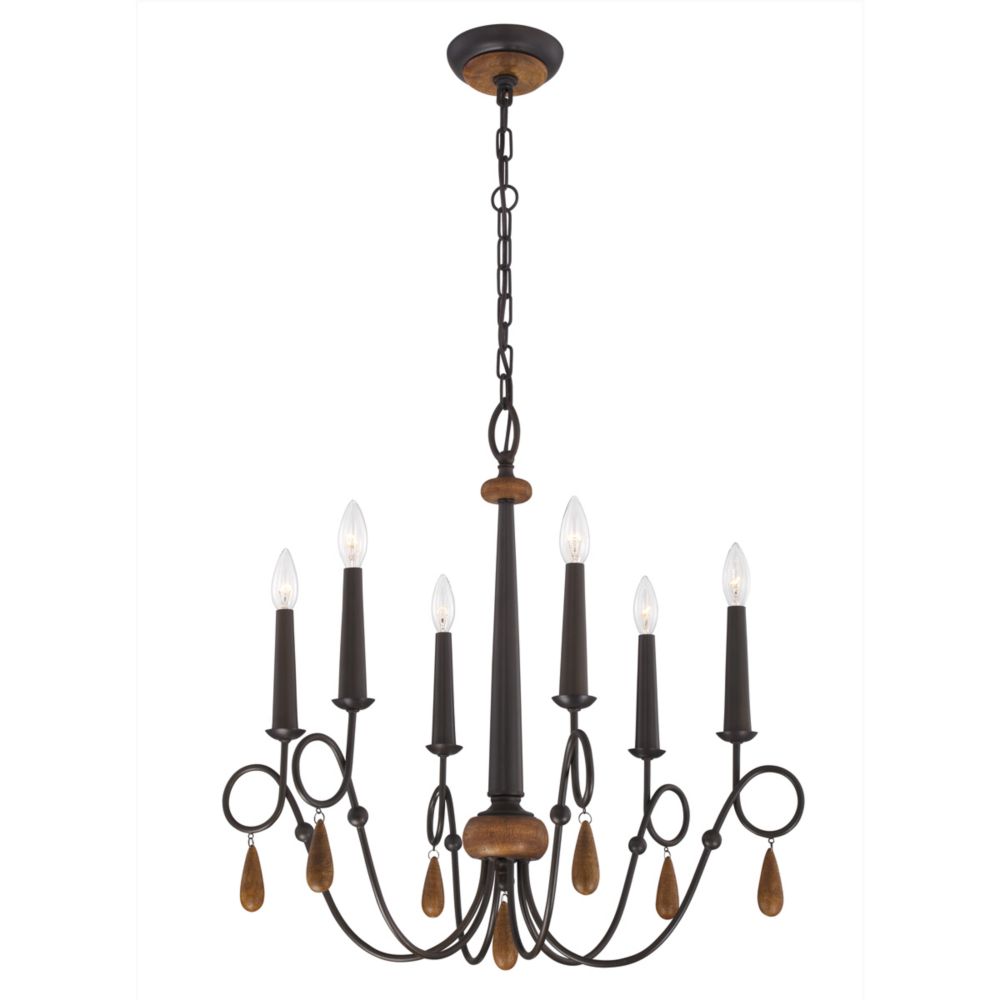 Home Decorators Collection 6 Light Crystal Chandelier The Home Decorators Collection 6 Light Bronze Wood Accent Chandelier