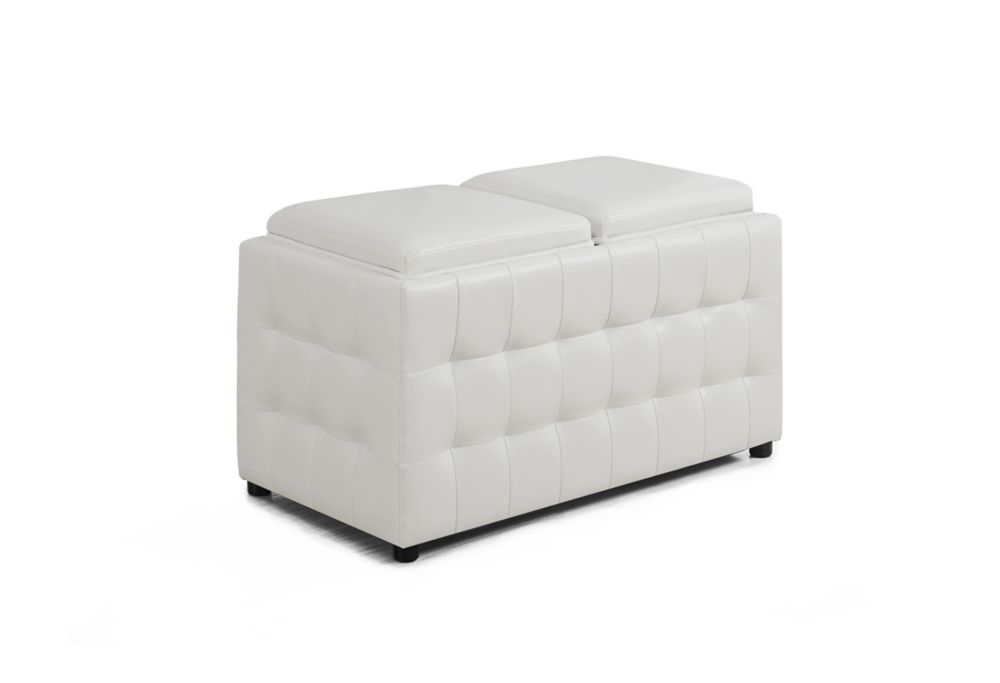 Monarch Specialties Ottoman - 32 Inch L / Storage Trays ...