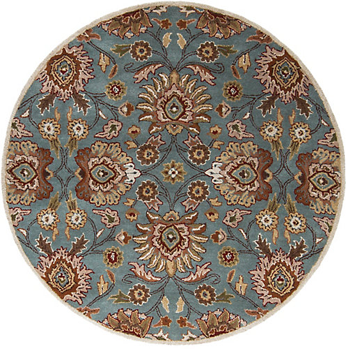 Home Decorators Collection Cambrai Blue 8 Feet X Round Indoor Cambrai Blue 8 Feet X Round Indoor Area Rug