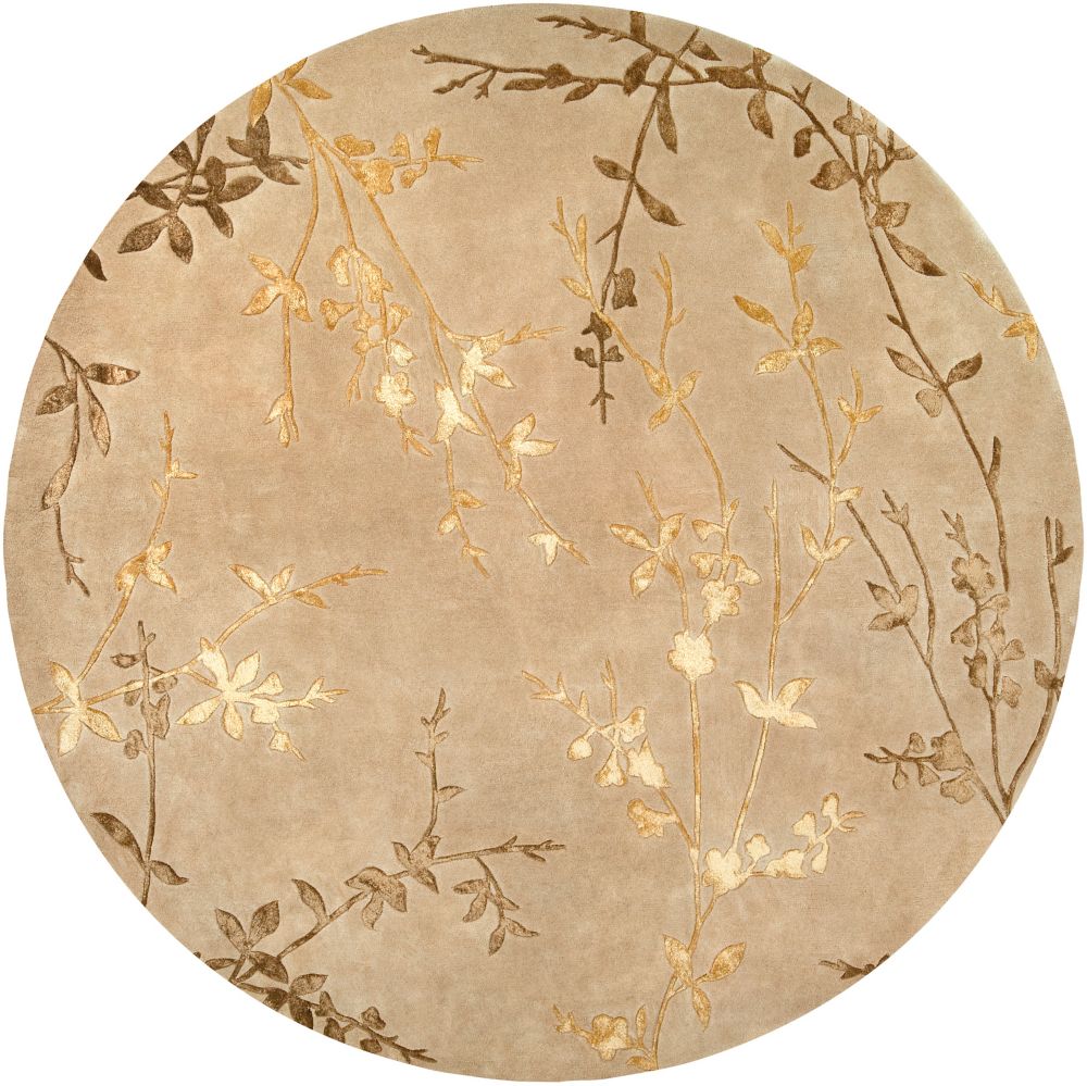 Artistic Weavers Disa Taupe 8 Feet x 8 Feet Round Indoor Area Rug | The