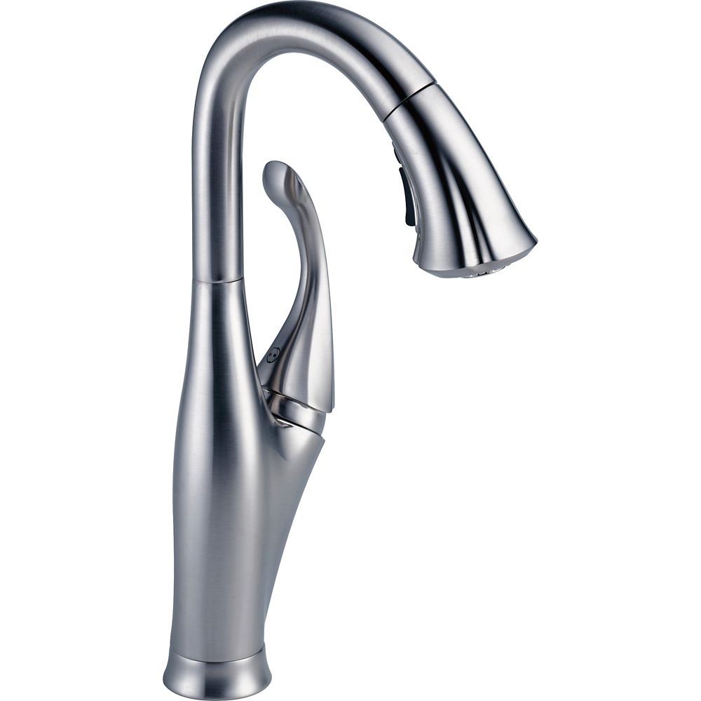 Delta Addison Single Handle Bar/Prep Faucet, Arctic Stainless | The ...