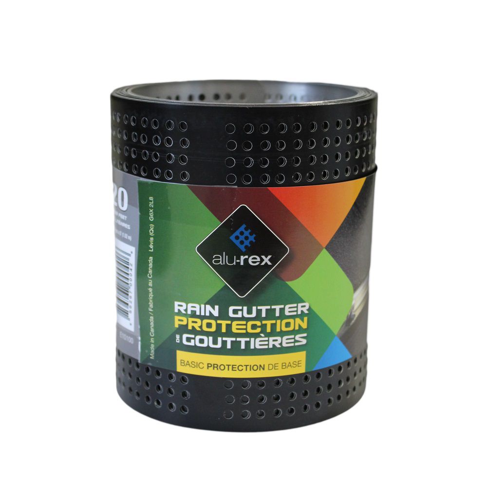 Alu-Rex Home Basic Protection 20 ft. Black Aluminum Gutter Guard | The