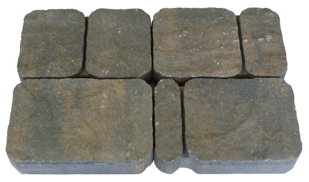 Cindercrete Old Town Paver in Charcoal/Tan The Home Depot Canada
