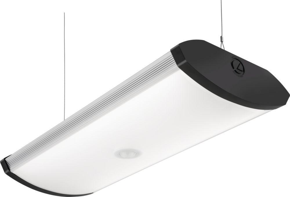 Lithonia Lighting 2 Ft Indoor Integrated Led Garage Light In Black With Motion The Home Depot Canada Lithonia Lighting 2 Ft Indoor