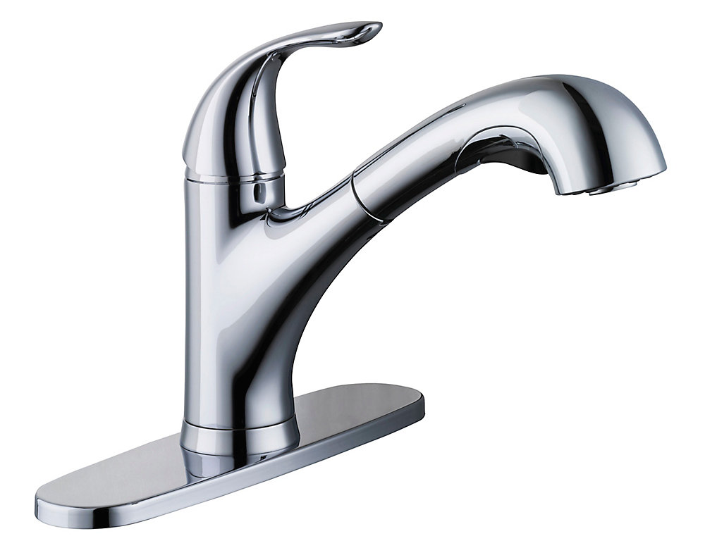 Market Single Handle Pull Out Sprayer Kitchen Faucet In Chrome