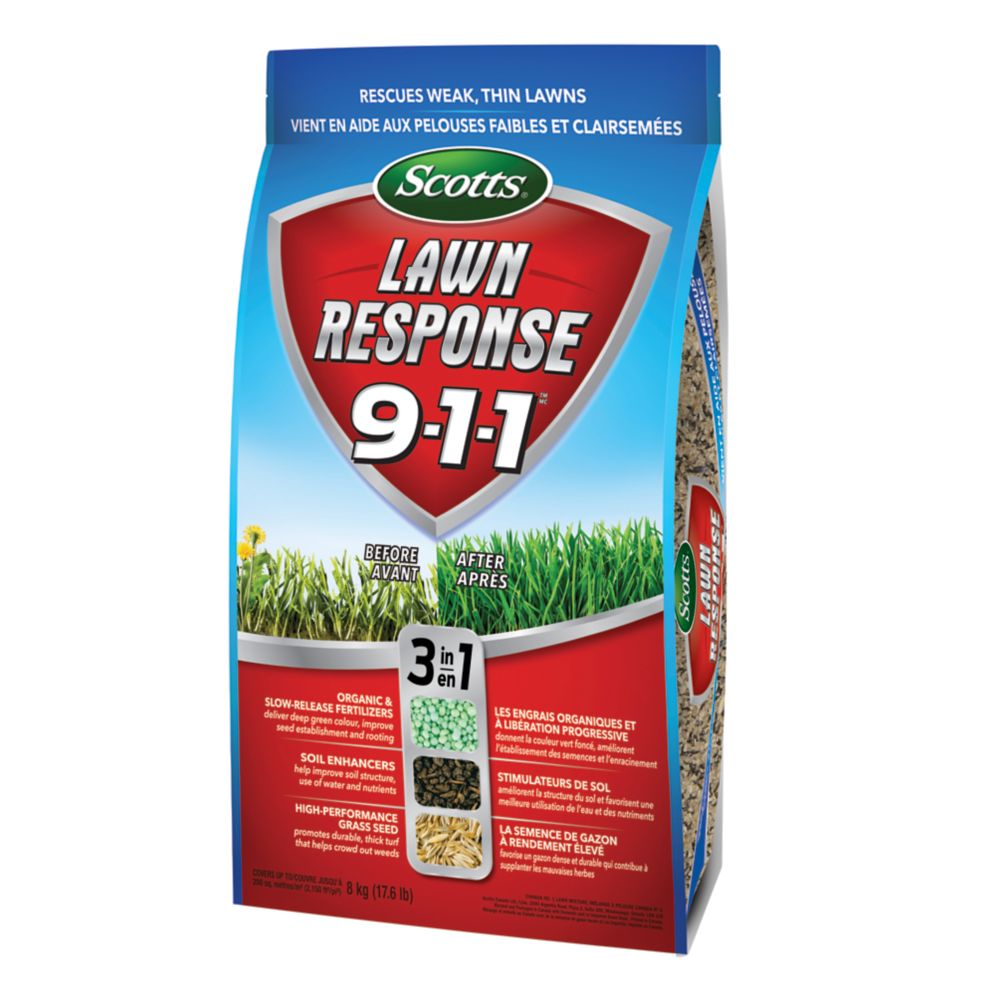 Scotts Lawn Response 911 8kg 3in1 Lawn Formula The Home Depot Canada