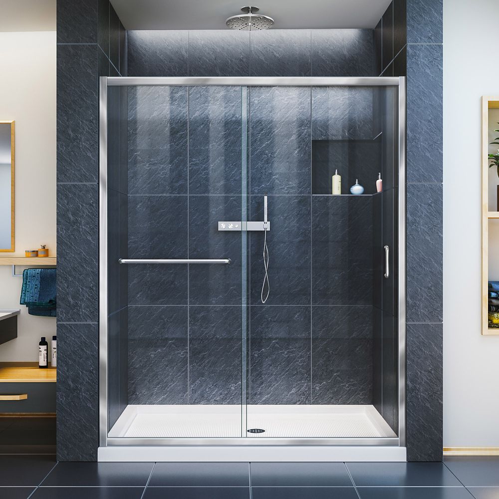 Dreamline Infinity Z 30 Inch X 60 Inch X 7475 Inch Framed Sliding Shower Door In Chrome W