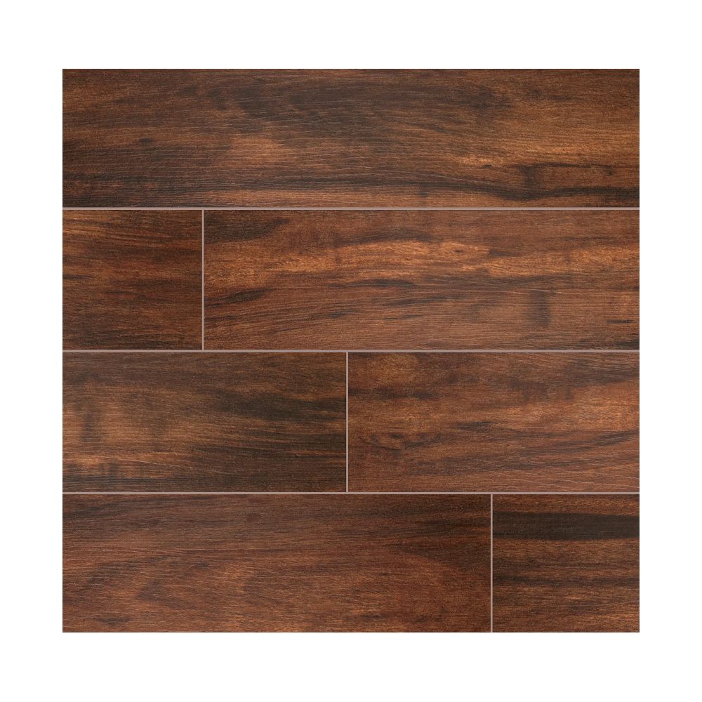 MSI Stone ULC Botanica Teak 6-inch x 36-inch Glazed Porcelain Floor and ...