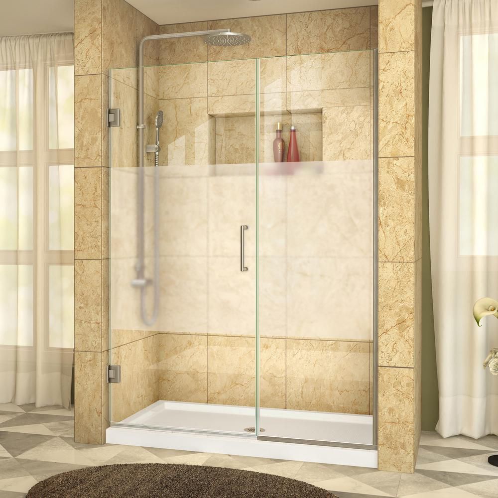 DreamLine Unidoor Plus 49 1 2 To 50 X 72 Semi Frameless Pivot Shower   P 1001038915 