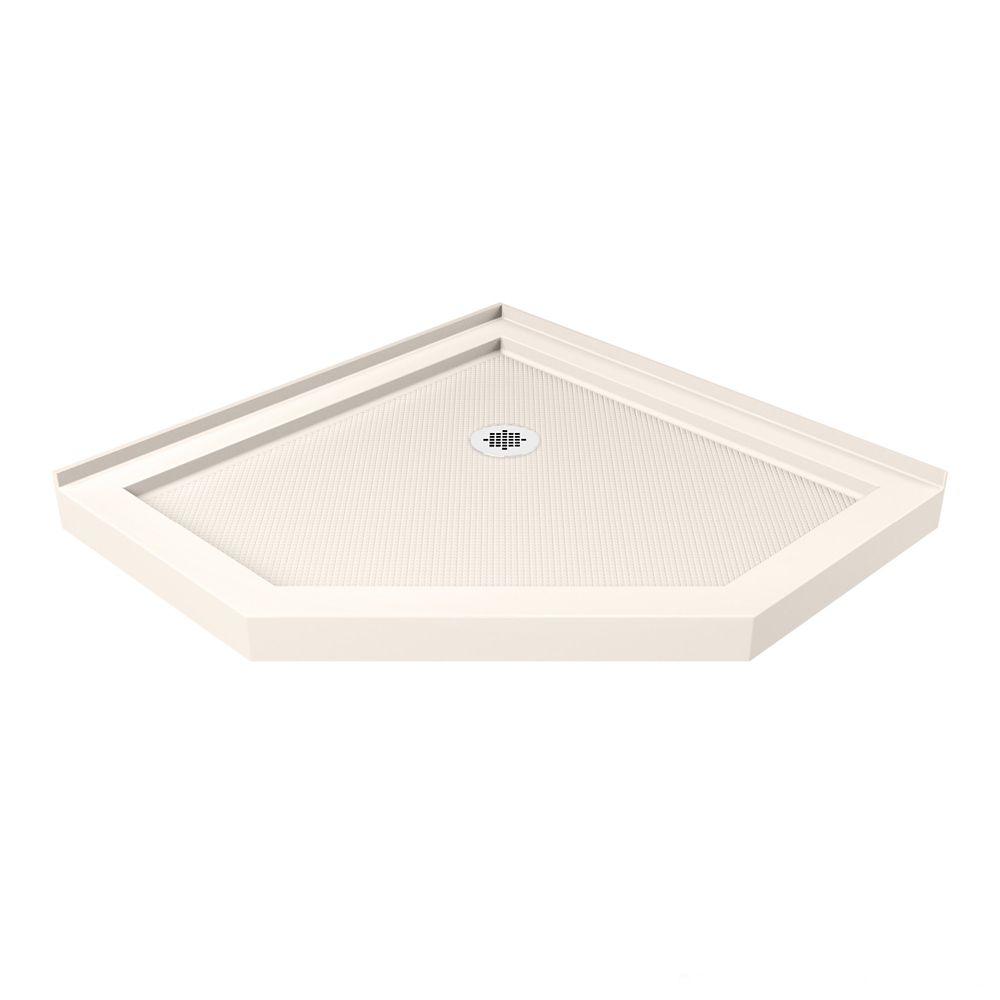 DreamLine SlimLine 36inch x 36inch NeoAngle Shower Base in Biscuit The Home Depot Canada
