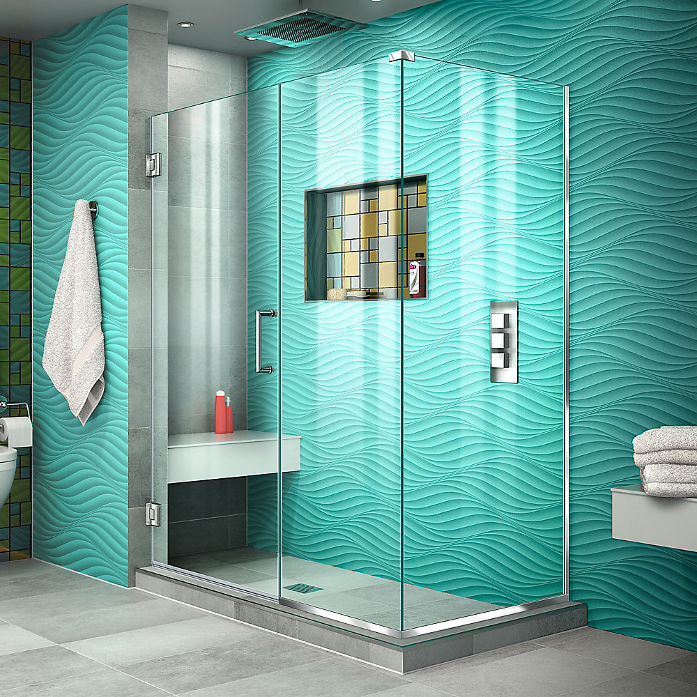 Dreamline Unidoor Plus 46 1 2 Inch W X 30 3 8 D 72 H Dreamline Unidoor Plus 46 1 2 Inch W X 30 3 8 D 72 H Shower Enclosure Chrome