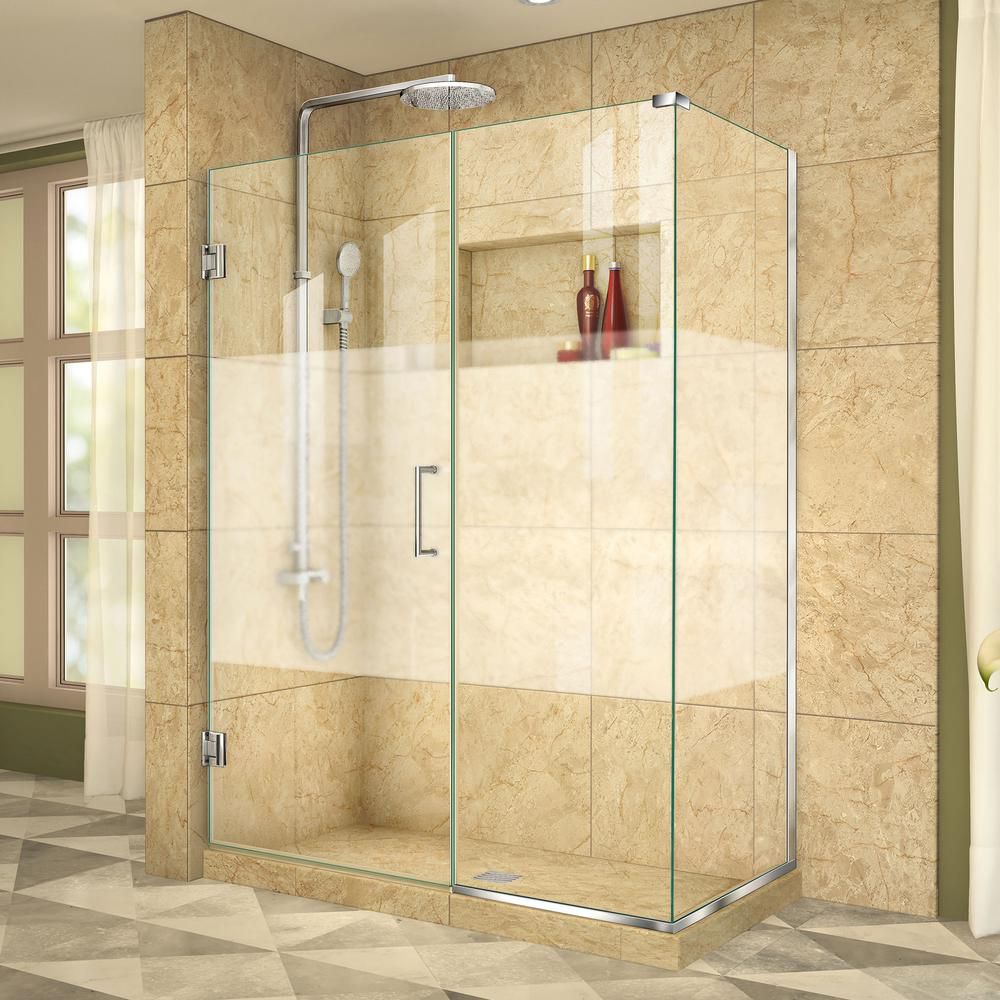 DreamLine Unidoor Plus 30-3/8-inch x 48-inch x 72-inch Hinged Shower ...