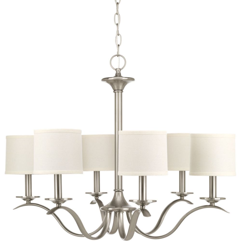 Progress Lighting Inspire Collection 6light Brushed Nickel Chandelier