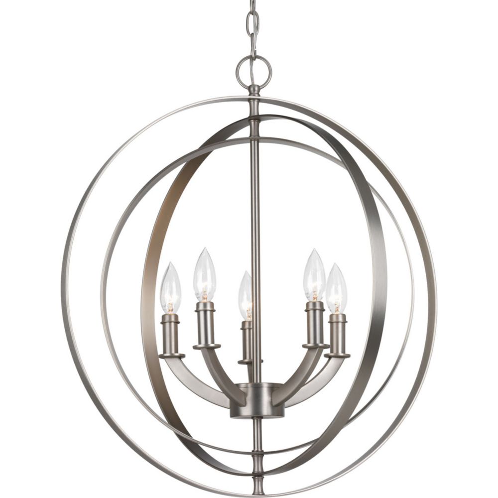 Progress Lighting Equinox Collection 5light Burnished Silver Foyer Pendant Light Fixture The