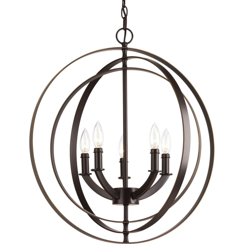 Progress Lighting Equinox Collection 5-light Antique Bronze Foyer ...