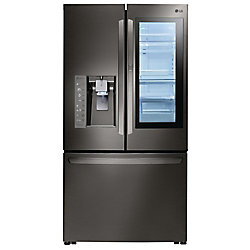 36-inch W 30 cu. ft. French Door Refrigerator with InstaView Door-in-Door in Black Stainless Steel - ENERGY STAR®